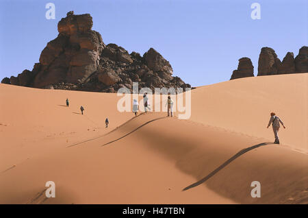 Libyen, Djebel Akakus Gebirge Wüste, menschenleer, Nord ...