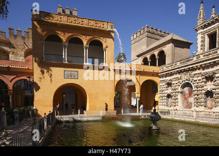 Spanien, Andalusien, Sevilla, Königspalast Alcazar, Stockfoto