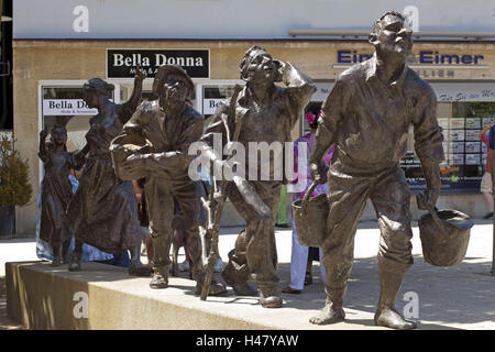 Deutschland, Hessen, Nordhessen, Bad Hersfeld, Marktplatz, Moskito Wächter Denkmal, Stockfoto