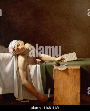 Jacques-Louis David-der Tod des Marat Stockfoto