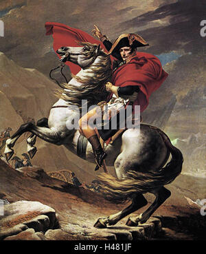 Jacques-Louis David-Napoleon Überquerung der Alpen Stockfoto