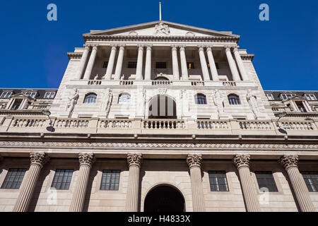 Bank von England auf Threadneedle Street, London England Vereinigtes Königreich UK Stockfoto