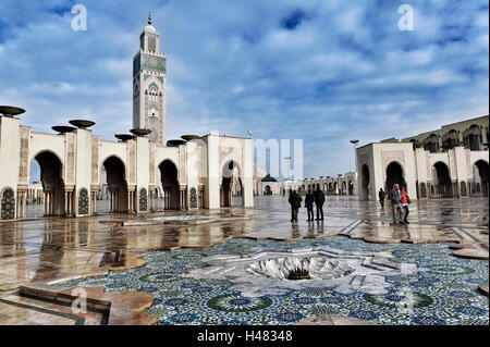 Blick von der großen Moschee von Hassan II, beeindruckend von Casablanca, 1994 abgeschlossen. Stockfoto