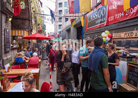 Maltby Street Market in Bermondsey, The Ropewalk, London England Großbritannien Stockfoto