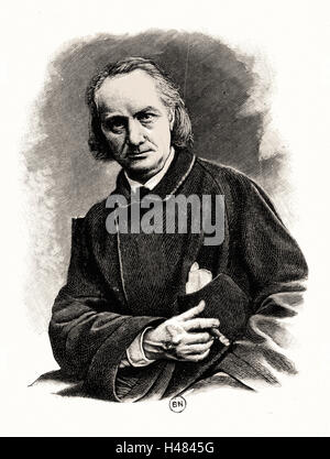 Charles Pierre Baudelaire (1821-1867), französischer Dichter, Kritiker und Übersetzer. Stockfoto