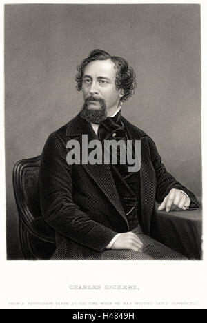 Charles Dickens (1812-70), englischer Schriftsteller und journalist Stockfoto