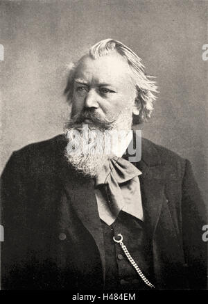 Johannes Brahms (1833-1897), deutscher Komponist Stockfoto