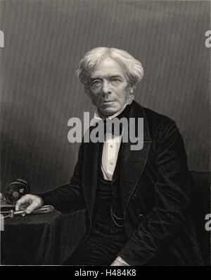 Michael Faraday (1791-1867), englischer Chemiker und Physiker Stockfoto