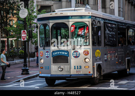 Boston-Tour-Bus Stockfoto