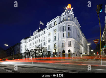 Prächtige Fassade des Grandhotel Atlantic, St. Georg, Hamburg, Deutschland Stockfoto