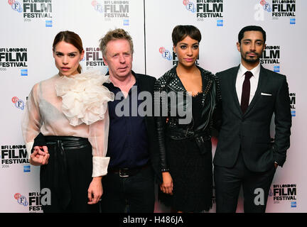 (links nach rechts) Billie Piper, Pete Travis, Kusch Jumbo und Riz Ahmed besucht das 60. BFI London Film Festival Screening der Stadt der kleinen Lichter statt im Picturehouse Central in London. Stockfoto