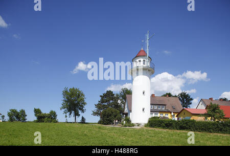 Deutschland, Mecklenburg-Vorpommern, Insel Usedom, Leuchtturm in Karnin (Dorf) Stockfoto