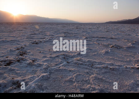 USA, Death Valley Nationalpark, schlechte Wasserbecken, Stockfoto