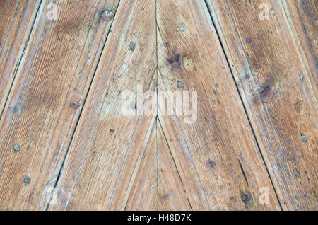 Planken einer Holztür mit Treenails, Stockfoto