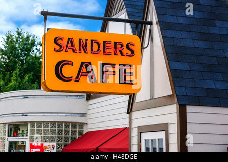 Die Harland Sanders Cafe in Corbin, Kentucky, eröffnet die Oiginal KFC im Jahr 1940 Stockfoto