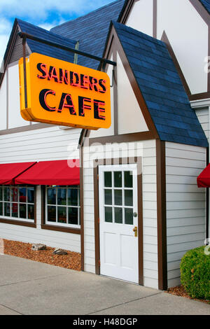 Die Harland Sanders Cafe in Corbin, Kentucky, eröffnet die Oiginal KFC im Jahr 1940 Stockfoto