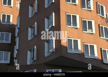 Deutschland, Nordrhein-Westfalen, Düsseldorf, Medienhafen, neue Zoll-Gerichtsgebäude, Detail, Stockfoto