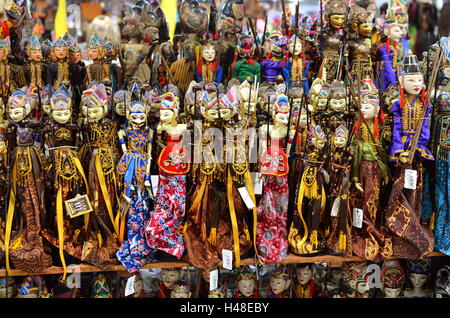 Yogyakarta, Jawa - Mai 10: Berühmte Souvenirs im Markt Yogyakarta Indonesien Stockfoto