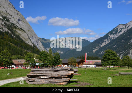 Österreich, Tirol, eng, Fissura Tal, Naturschutzgebiet, große Ahorn Boden, Karwendelgebirges, schmale Alp Stockfoto