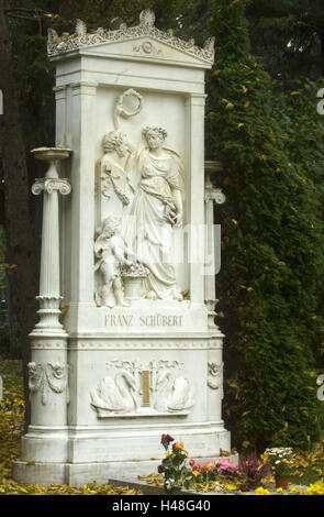 Österreich, Wien, Zentralfriedhof, TPZ Grab Franz Schubert auf dem Wiener Zentralfriedhof, Stockfoto