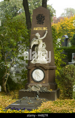 Österreich, Wien, Zentralfriedhof, TPZ Grab Friedrich von Amerling, österreichischer Maler, 1803-1887, Stockfoto