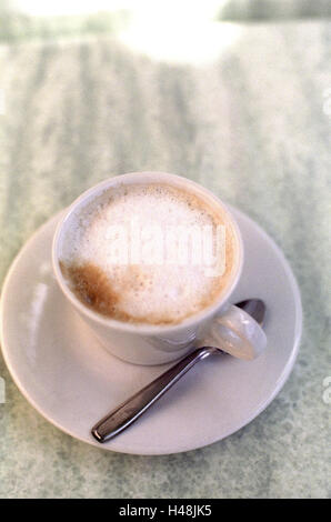 Tasse Cappuccino, Stockfoto