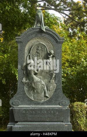 Österreich, Wien, Zentralfriedhof, TPZ Grab Hans Makart, österreichischer Maler der Ringstraße-Epoche, Stockfoto