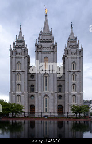 USA, Utah, Salt Lake City, Tempelplatz, Tempel der Mormonen Stockfoto