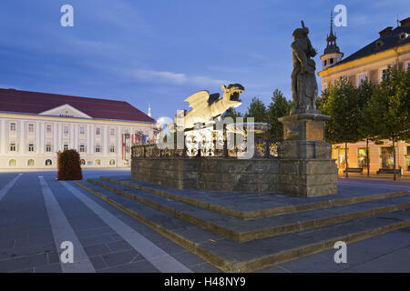 Österreich, Carinthia, Klagenfurt, neuer Platz, Drachen, Stockfoto