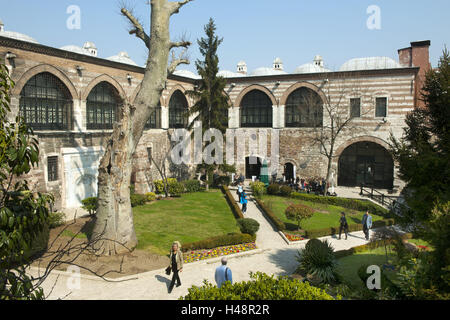 Das Museum für türkische und islamische Kunst in der Ibrahim Pascha Palast gegenüber die Sultan-Ahmet-Moschee, Türkei, Istanbul, Sultanahmet, Hippodrom, Innenhof, Stockfoto