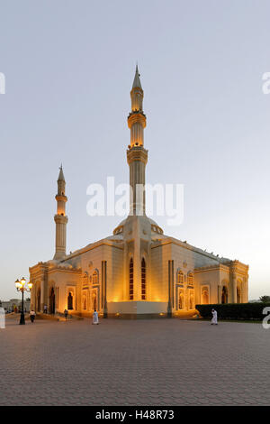 Al Noor Moschee, Corniche Street, Emirat Sharjah, Vereinigte Arabische Emirate, Arabische Halbinsel, Naher Osten, Asien, Stockfoto