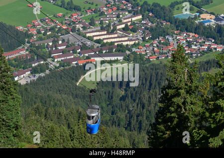 Deutschland, Oberbayern, Ammer Tal, Oberammergau, Laberbahn, Stockfoto