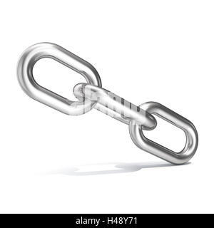 3D Abbildung Kettensymbol isoliert auf weißem Hintergrund Stockfoto