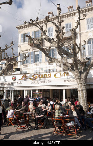 Frankreich, Cote d ' Azur, Cannes, direkt vor dem Hotel "Großzügige" in der Rue Félix Faure Stockfoto