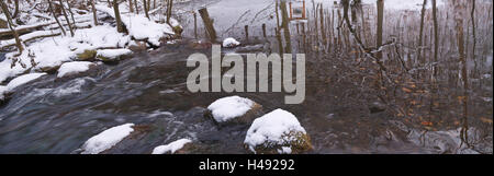 Winter-Eindruck in das Pinnautal, Deutschland, Schleswig - Holstein, Stockfoto