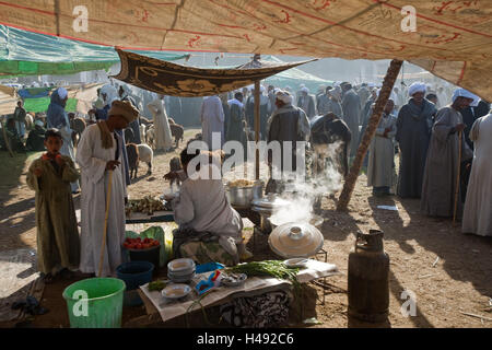 Ägypten, auf dem Kamel Markt Darau nahe der kleinen Stadt Kom Ombo nach Süden Assuan, Stockfoto