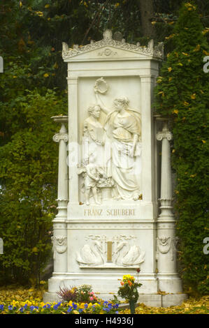 Österreich, Wien, Zentralfriedhof, TPZ Grab Franz Schubert auf dem Wiener Zentralfriedhof, Stockfoto