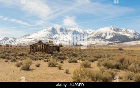 Verlassene Hütte in den Sierras Stockfoto