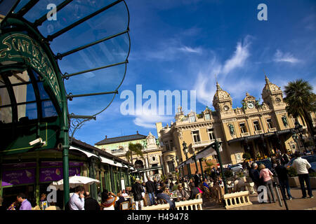 Monte Carlo, Monaco, Casino und Café de Paris an der Place du Casino Stockfoto