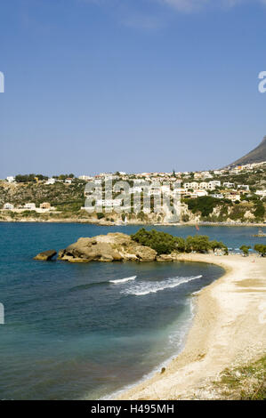 Griechenland, Kreta, Drapano Halbinsel mit Kalives Almirida liegt malerisch an der Küste, Stockfoto