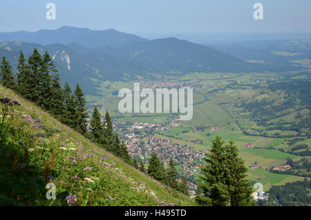 Deutschland, Oberbayern, Ammer Tal, Ammergebirge, Stockfoto