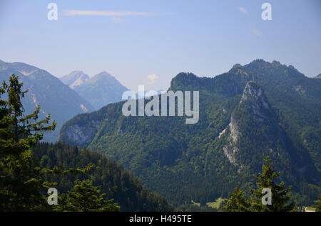 Deutschland, Oberbayern, Ammer Tal, Ammergebirge, Stockfoto