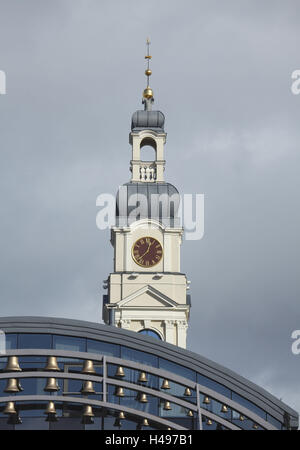 Lettland, Riga, Rathausturm, Stockfoto