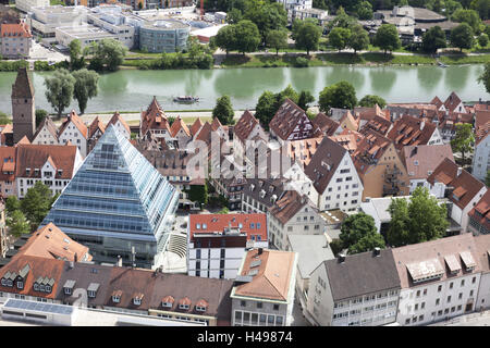 Deutschland, Baden-Wurttemberg, Ulm, Blick auf Ulmer Münster, Stockfoto