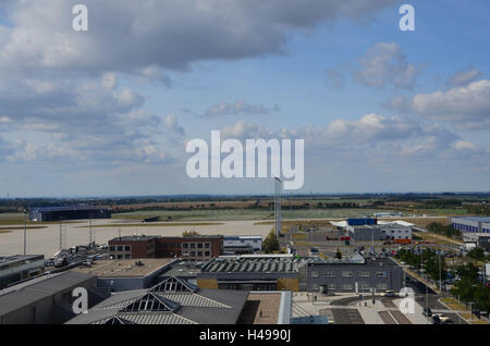 Deutschland, Sachsen-Anhalt, Flughafen, Leipzig-Halle, Außenbereich, Übersicht, Stockfoto