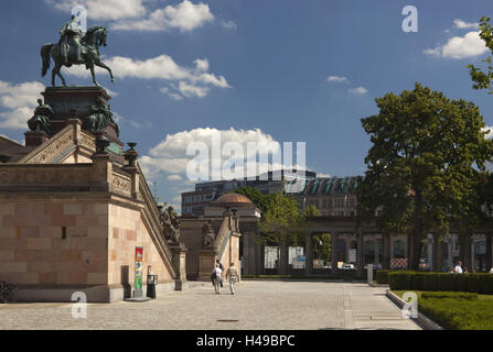 Deutschland, Berlin, Alte Nationalgalerie, Reiterstandbild Friedrich Wilhelm IV., Stockfoto