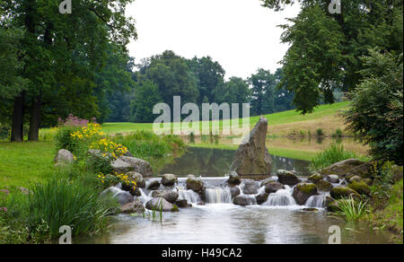 Deutschland, Sachsen, Bad Muskau, Fürst-Pückler-Park, UNESCO-Weltkulturerbe, Stockfoto