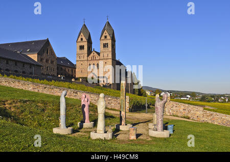 Deutschland, Hessen, Rheingau (Region), Rüdesheim am Rhein (Stadt), Stadtteil Eibingen, Abtei St. Hildegard, Stockfoto