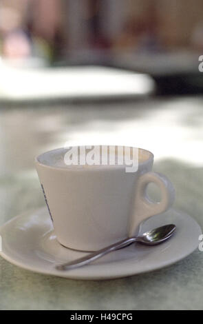 Tasse Cappuccino, Stockfoto