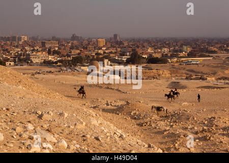 Ägypten, Kairo, Gizeh, Abendlicht, Stockfoto